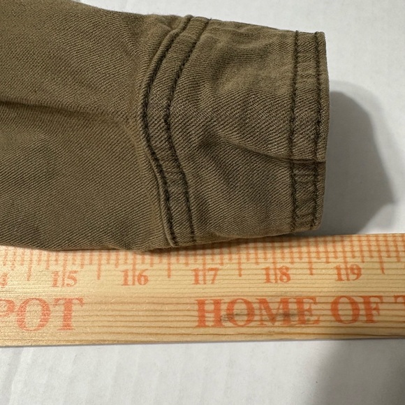 Anthropologie Military Style Olive Jacket with Peplum Hem, Beaded, Cotton/Linen - Picture 8 of 15